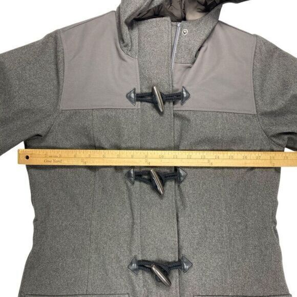 Merrell Select Dry Pea Coat XS Gray Insulated Winter Long Classic Elegant Jacket - Picture 9 of 16